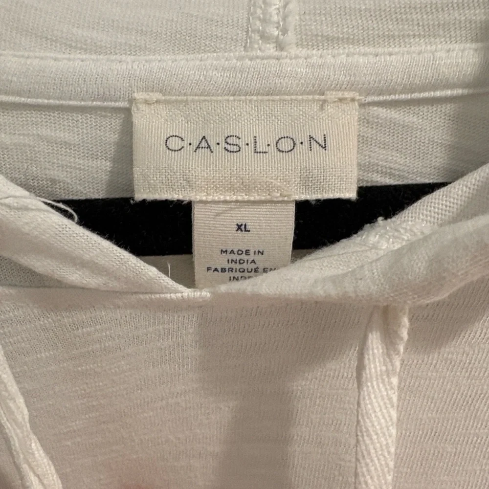 Caslon White Hooded t-shirt | XL - Picture 2 of 11
